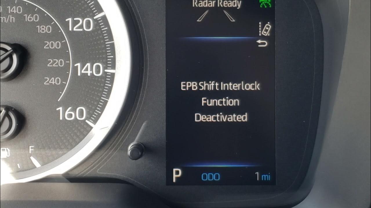 how to enable/disable toyota electric automatic parking brake YouTube