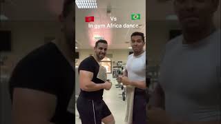 Brazilian vs Moroccan dance Africa music in gym creasy ????#shorts