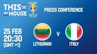 Lithuania v Italy - Press Conference