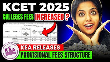 📢 KEA Releases Provisional College Fee Structure! KCET College Fees Up 📈 or Down 📉? Watch To Know!