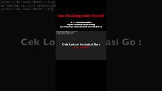 Cara Cek Golang Sudah Terinstall | #golangtutorial #golang #golangindonesia #golangpemula