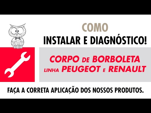 COMO INSTALAR E DIAGNÓSTICO - Corpo de Borboleta Linhas Peugeot e Renault