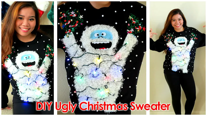 DIY ugly Christmas sweater (abominable snowmonster) 🎄