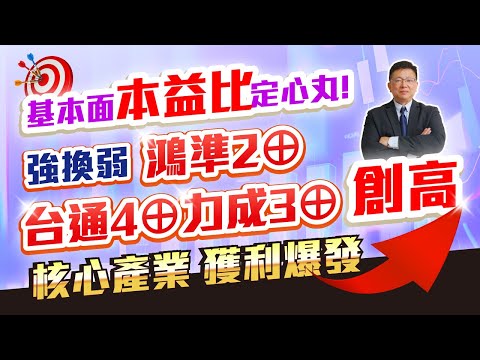 黃靖哲【財富指揮官】本益比定心丸 強換弱! 台通4⊕鴻準2⊕力成3⊕ AI晶圓2倍成長! 2024/03/13