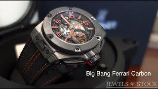 To continue the series of big bang by hublot, we present one more
ferrari edition named carbon. ref. n.: 402.qu.0113.wr this and other
watch offers -...