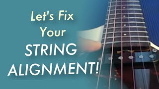 Fixing String Alignment on a Bolt-On Neck Guitar - DrKevGuitar.com