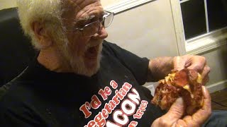 Angry Grandpa  The Little Caesars Bacon Wrapped Pizza!