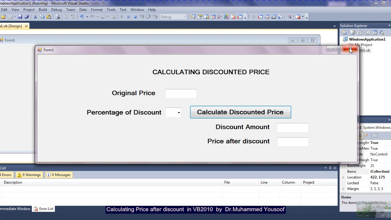 visual basic คำนวณส่วนลด %  New Update  Discount Program in Visual Basic 2010