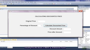 Discount Program in Visual Basic 2010