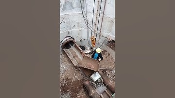 The pipe jacking construction site is quite interesting
