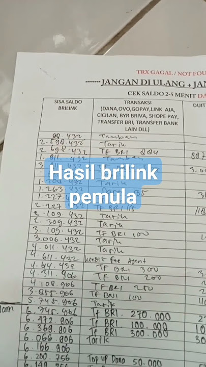 hasil maksimal brilink pemula
