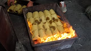 锦州小伙烤乳鸽，一只鸽子2斤碳，800度真空烧一小时不糊#小食光光 #美食探店 #中国美食