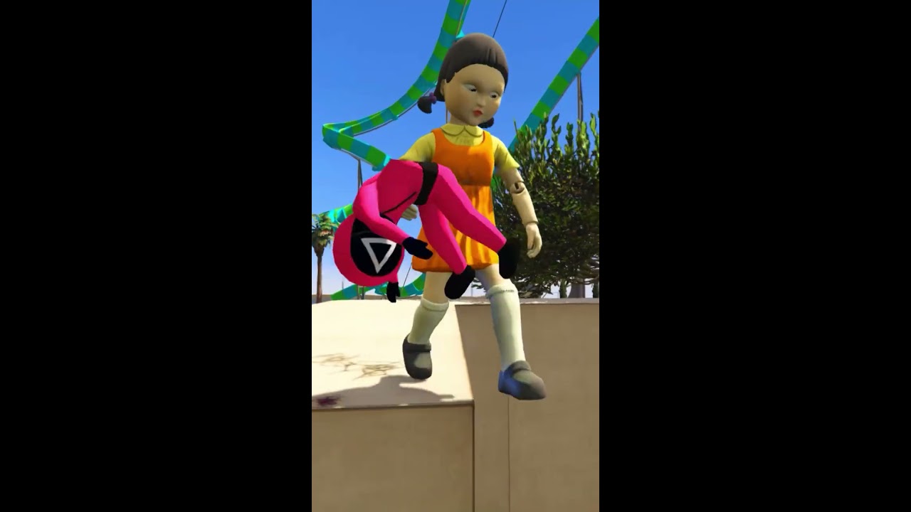 Squid Game Doll Epic Battle GTA 5 Ep 1245 Shorts