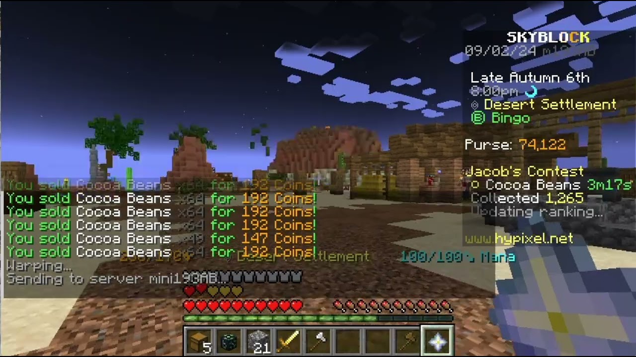 Hypixel skyblock: BINGO Sep 24 (2)