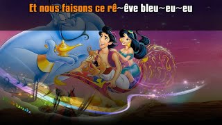 Video thumbnail of "Aladin  - Ce rêve bleu (Daniel Lévi et Karine Costa) (voix masculine) (1993) [BDFab karaoke]"