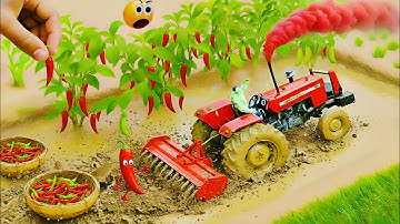 DIY Mini Tractor Can Plough Real Chilli Farming In Mud Science Project 