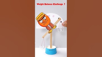 Weight Balance Challenge!! DIY Weight Scale ⚖️ Italian Brainrot Garamararam #challenge #shortsvideo