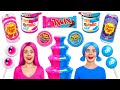 ¡Desafío Comida de Color Rosa VS Azul! Comer Comida de Un Solo Color por RATATA BOOM