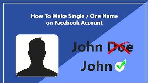 How to make single name in facebook|Bangla tutorial video |
