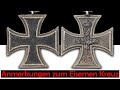 Anmerkungen zum eisernen kreuz  notes on the german iron cross  knights cross