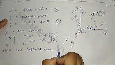 Lorentz Transformation in Rotational Axis for B.Sc 2nd year by Sapna Agarwal