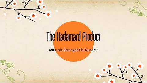 Penjelasan Hadamard Product