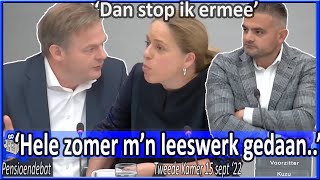 Pieter Omtzigt 'Je kort iemand op zijn pensioen' v Minister Carola Schouten - Pensioendebat TK