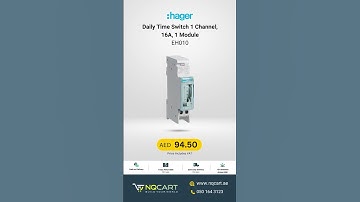 Hager EH010 Daily Time Switch 1 Channel, 16A, 1 Module
