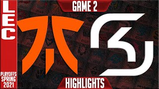 FNC vs SK Highlights Game 2 | LEC Spring 2021 Playoffs Round 1 | Fnatic vs SK Gaming G2