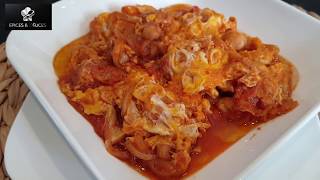 طبق صيفي سهل وبسيط جواز بصل و طوماطيش /oignons et tomates en sauce