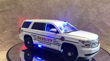 1/24 scale Limestone County Sheriff  Tahoe with working lights and siren replica