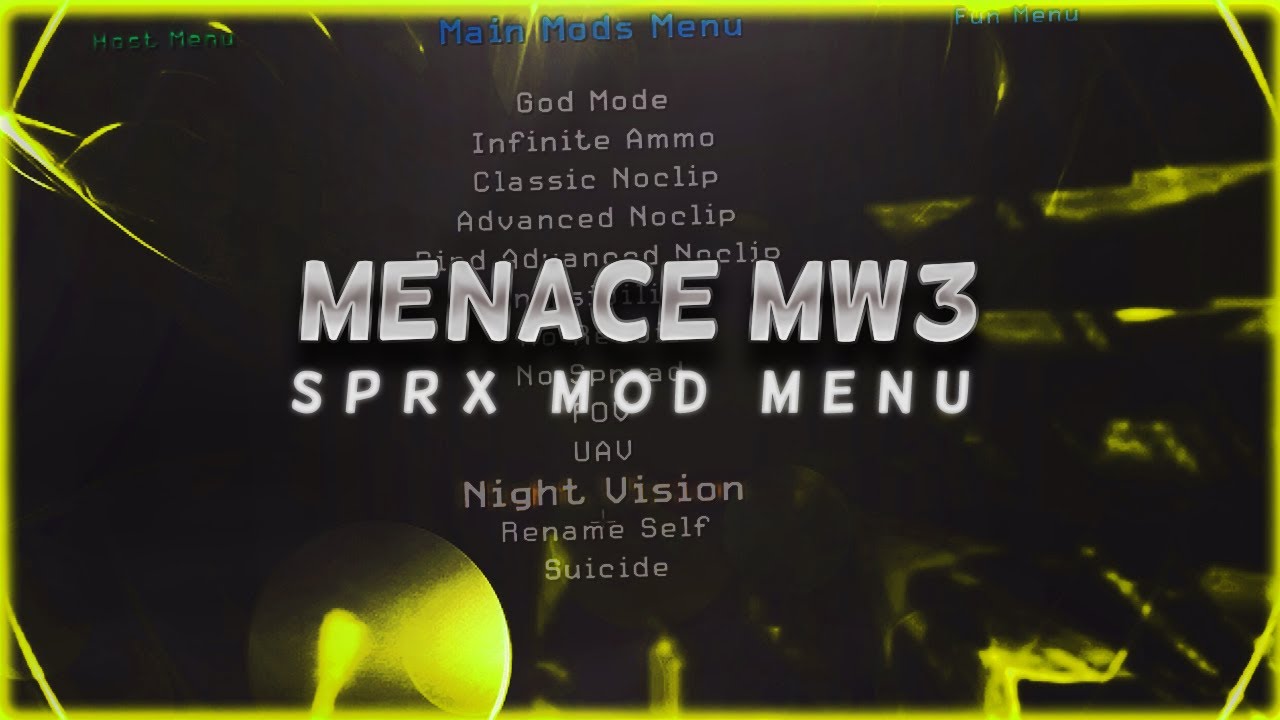  MW3 PS3 SPRX Free SPRX Mod Menu I Menace Cracked I Free Download 