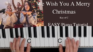 We Wish You A Merry Christmas Arthur Warrell (Key of C)//EASY Piano Tutorial