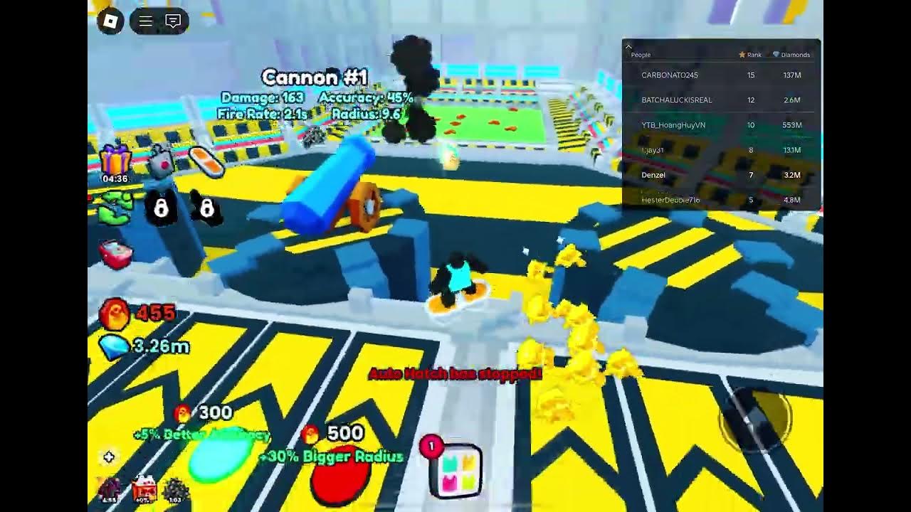 I was at the cannon tycoon in pet simulator 99 roblox youtube
