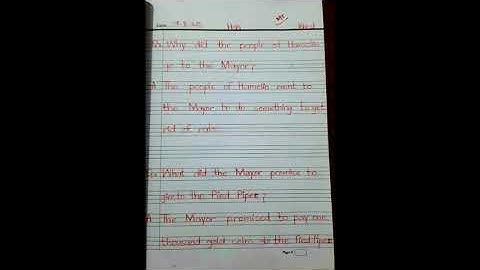 Haseeb Academy - Class V - English , "The Pied Piper of Hamelin" , Short Q/Ans 3 & 4 (19-08-2020)