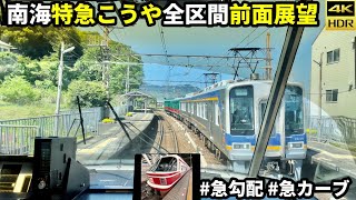 【脱線当該編成】南海30000系 特急こうや 難波→極楽橋(4K60fps)【全区間超広角前面展望】