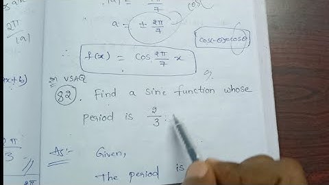 Find a Sine Function Whose Period is 2/3 || trigonometry upto Transformations chapter Vsaqs ||