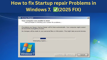 How to fix Startup repair Problems in Windows 7 |REPAIR STARTUP BOOTING ISSUE WINDOWS 7(✅2025 FIX)