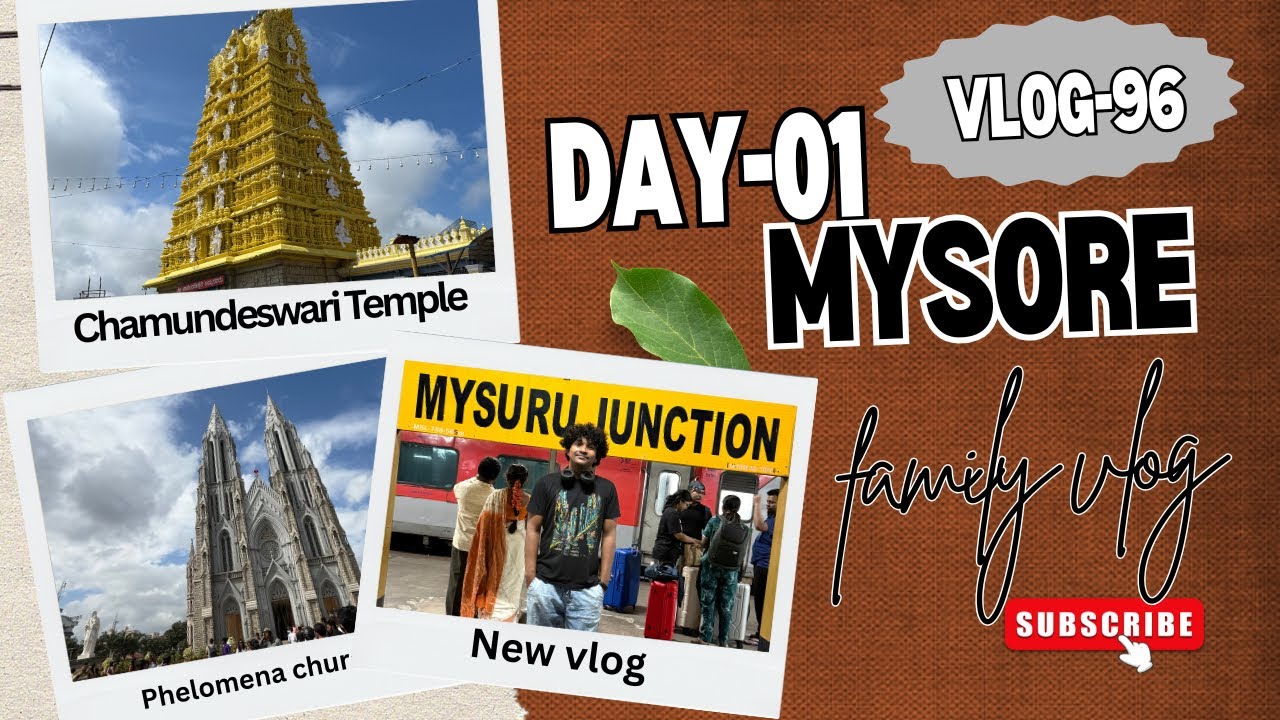 Day-1 | Mysore | St. Phelomina Church | Jagan Mohan Palace | Family Trip | Vlog-96 | New Travel Vlog