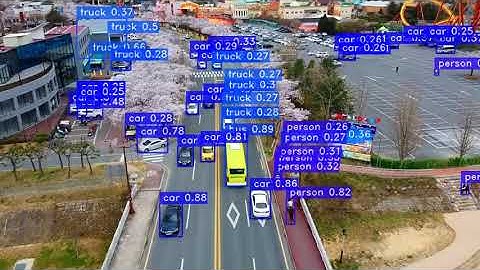 yolo nas m inference traffic drone