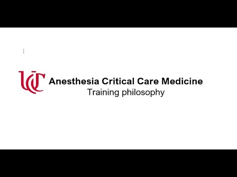 Training Philosophy, Anesthesia