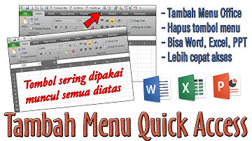 Begini Caranya, MENAMBAH TOMBOL DI QUICK ACCES TOOLBAR MICROSOFT OFFICE