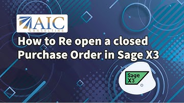 How to Re open a closed Purchase Order in Sage X3