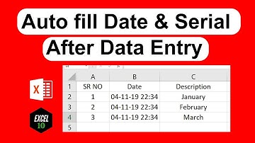 How to Enter Date and Serial Number Automatically When data is entered in excel