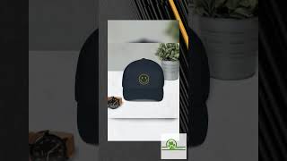 Smile Face Trucker Cap - Embroidered Mesh Back Hat