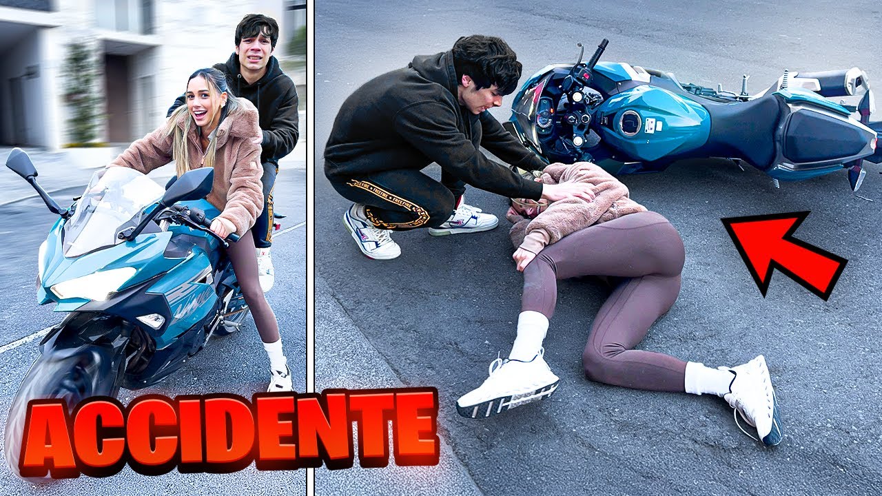 ENSEÑÉ A MI AMIGA A MANEJAR MOTOCICLETA Y TUVO UN ACCIDENTE *triste* - Yair17