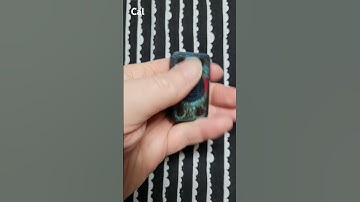 Titanium Blue 3d printed Fidget Slider in PLA w/ Resin inlay & GID by FD-EDC #shorts