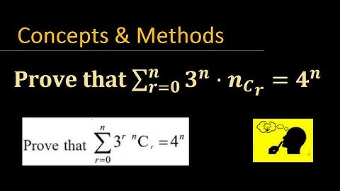 prove that sigma r=0 to n 3^n nCr=4^n  || Prove that `sum_(r=0)^n^n C_r3^r=4^n`