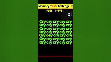 Memory Test || Riddles And Puzzles For Iq Test || part 1 || #quiztime #shorts