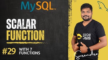 🙋‍♂️ Scalar Functions in MySQL | Lecture - 29 | By Surendra | #mysql #database #sql